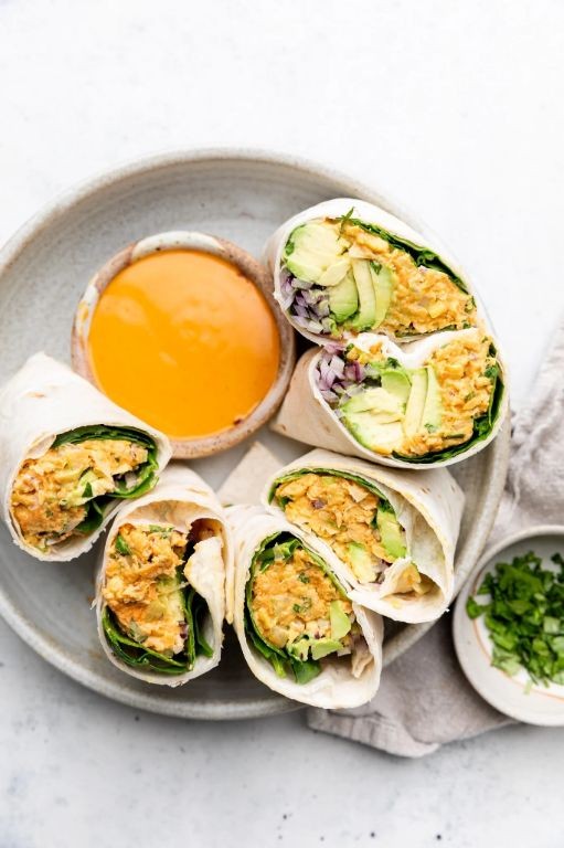 Avocado and Chickpea Hummus Wrap