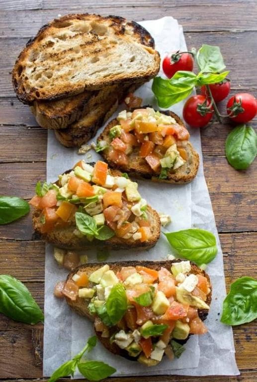Avocado and Feta Bruschetta