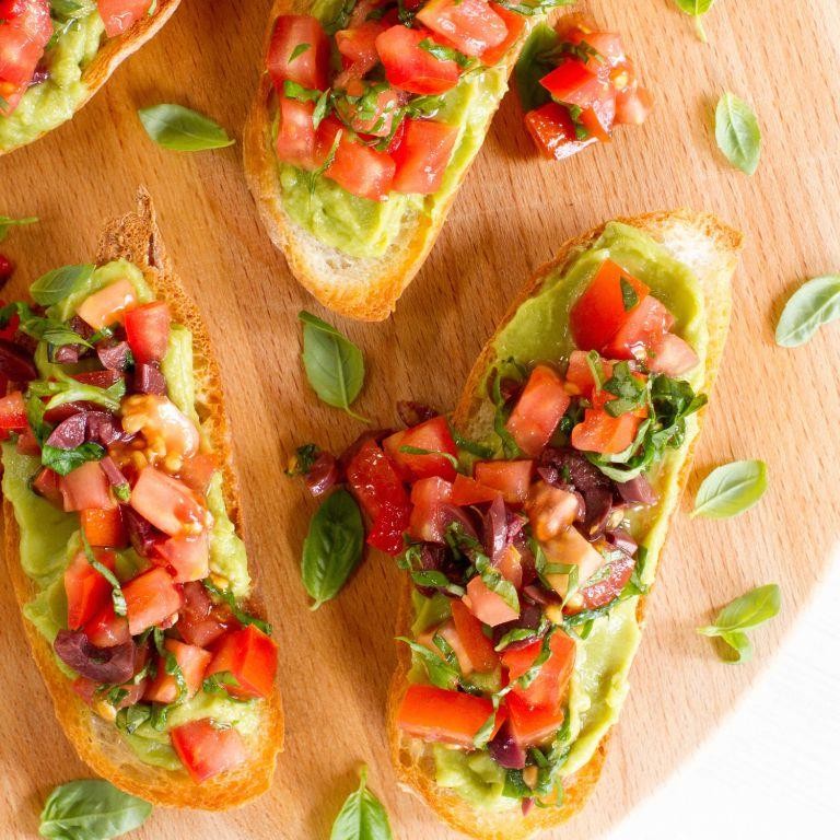 Avocado and Tomato Bruschetta