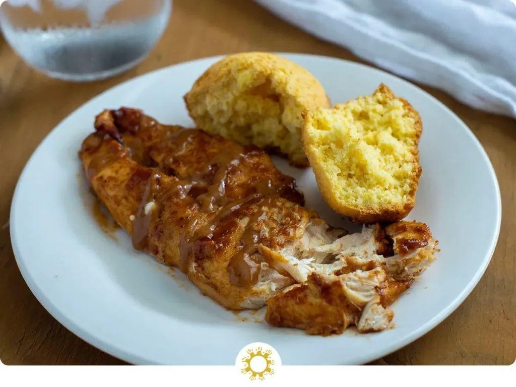 BBQ Chicken Breasts with Cornbread