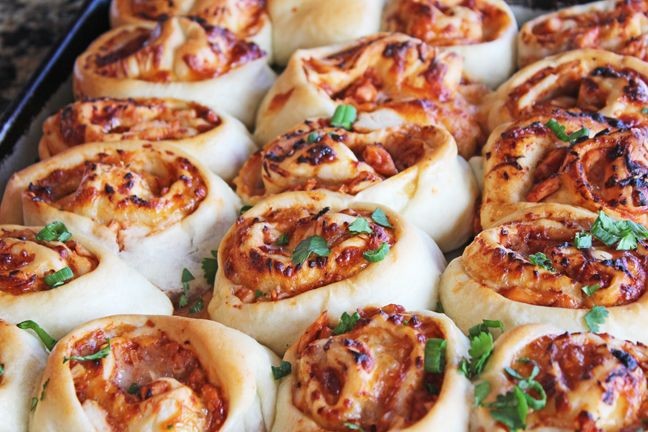 BBQ Chicken Pinwheel Snacks
