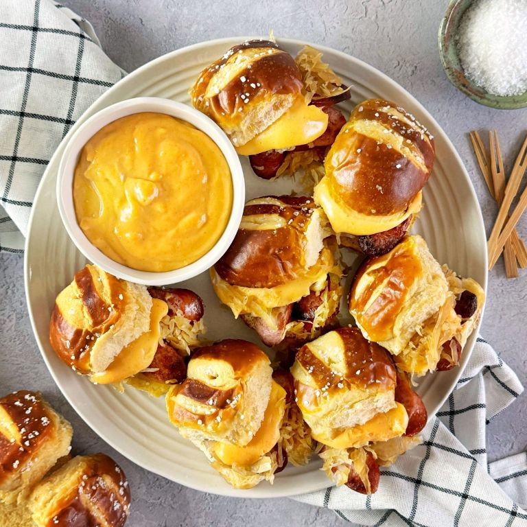 BBQ Glazed Sausage and Sauerkraut Sliders