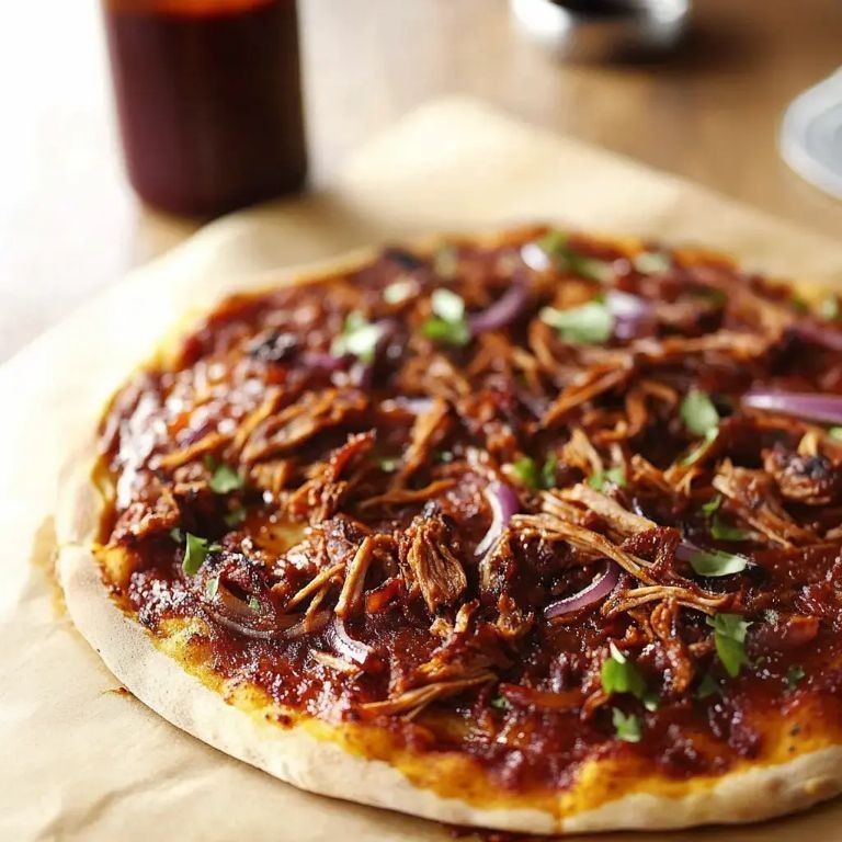 BBQ Harvest Creek Pulled Pork Pizza
