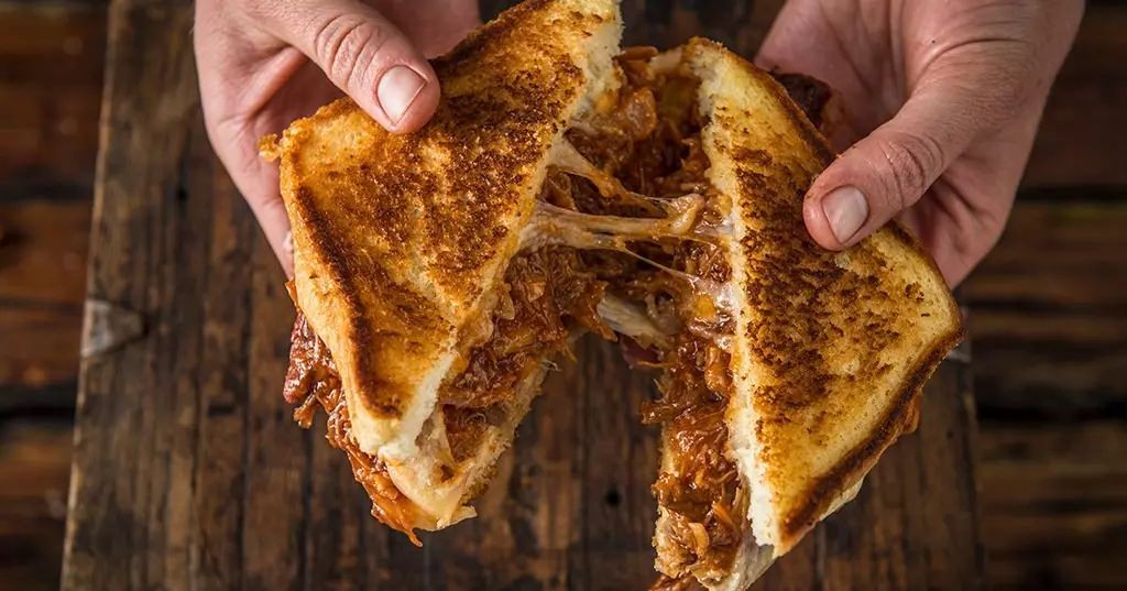 BBQ Pulled Pork Grilled Cheese