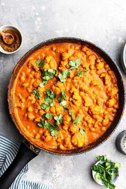 Baby Cauliflower and Chickpea Curry