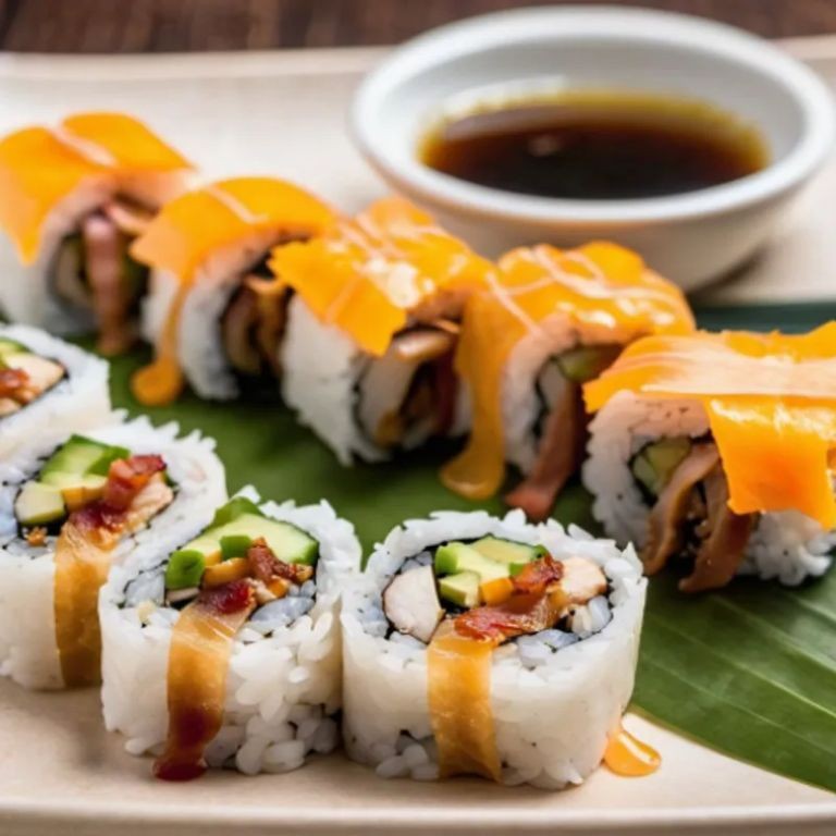 Bacon Sushi with Sweet Soy Glaze