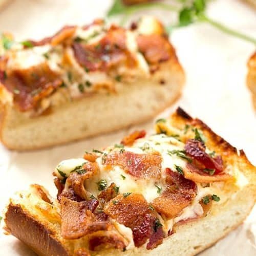 Bacon and Cheddar Garlic Bread