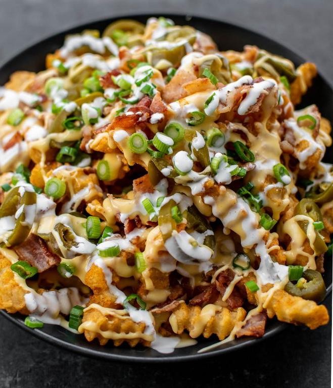Bacon and Cheddar Loaded Fries