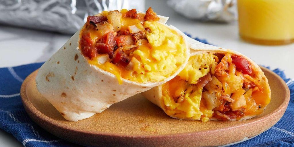 Bacon and Cheese Breakfast Wrap