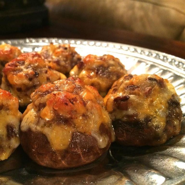 Bacon and Cheese Stuffed Mushrooms