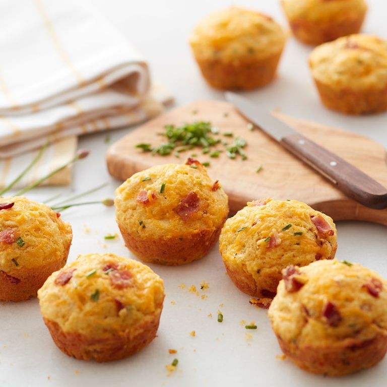 Bacon and Chive Sweet Cornbread Muffins