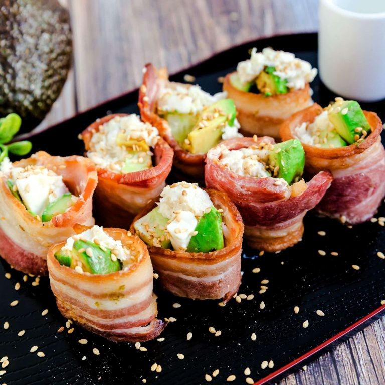 Bacon and Crab Sushi Delight