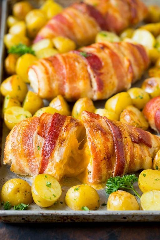 Bacon-Wrapped Cheese-Stuffed Chicken Breast