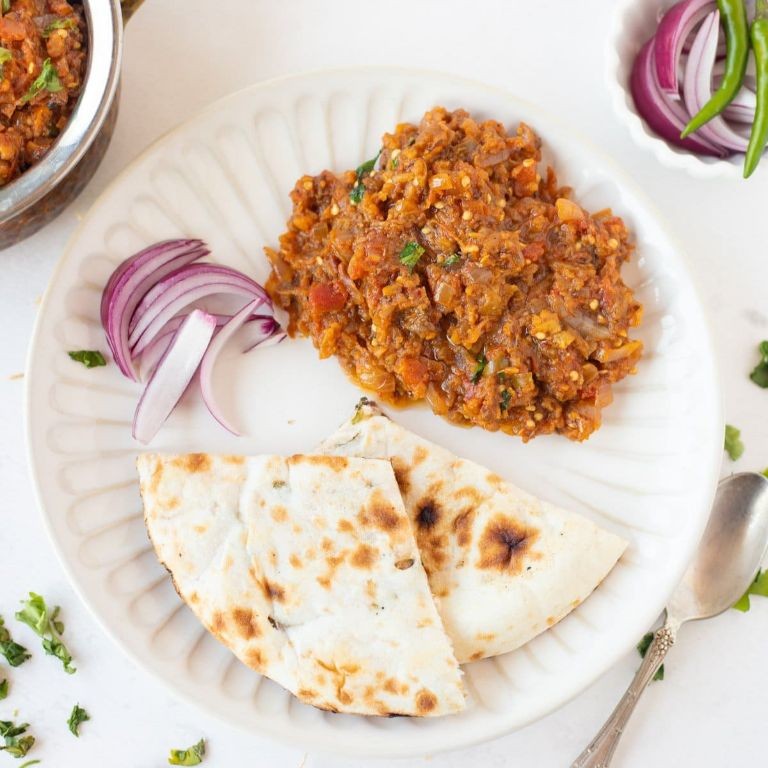 Baingan Bharta with Roti