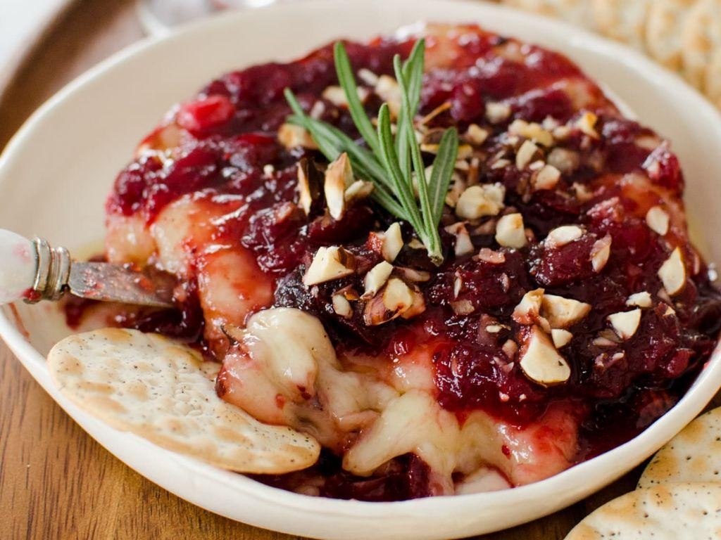 Baked Brie with Cranberry Compote