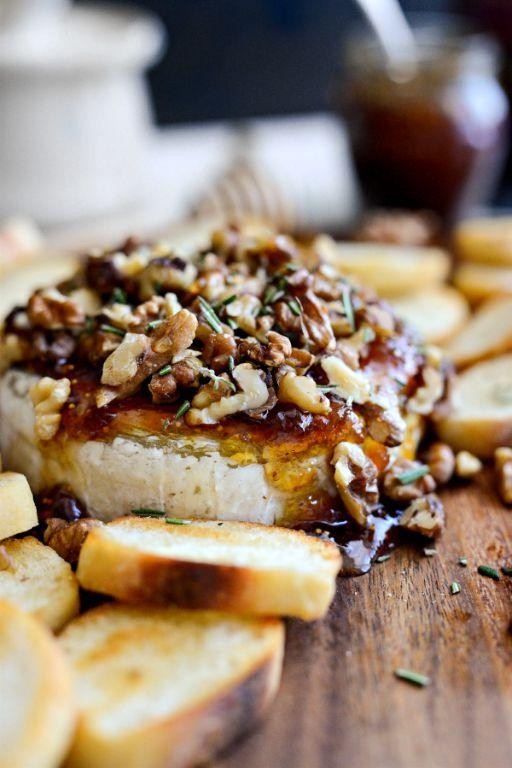 Baked Brie with Fig Jam and Walnuts