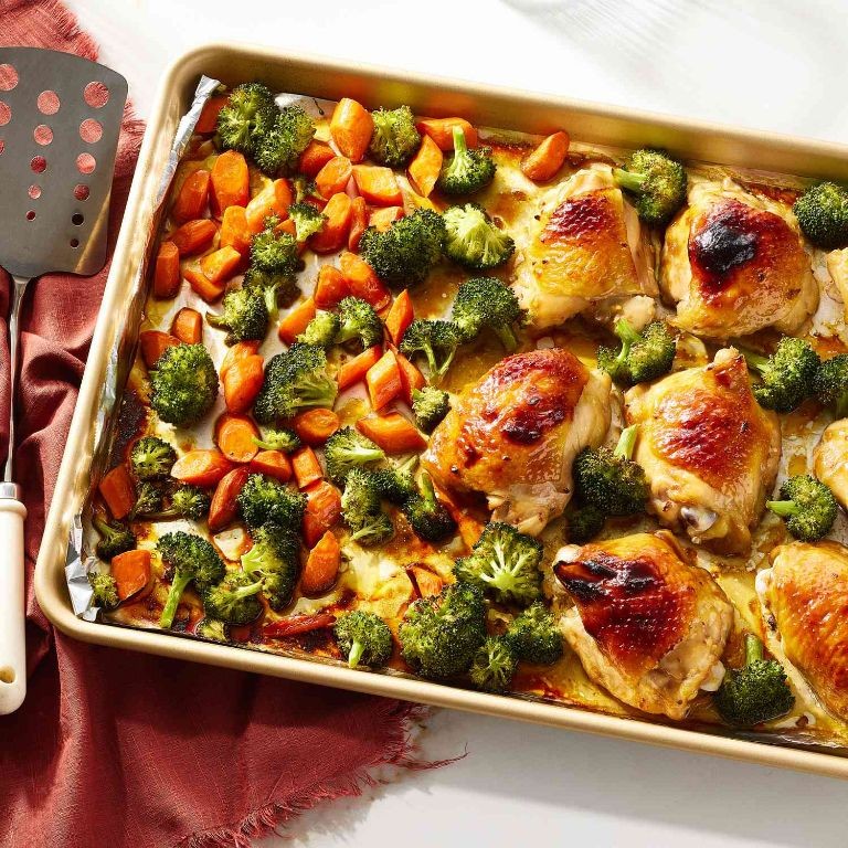 Baked Chicken Thighs with Honey Carrots