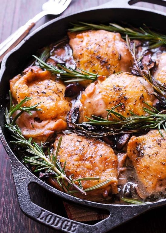 Baked Chicken Thighs with Rosemary