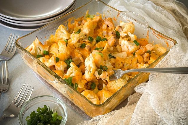 Baked Chicken and Cauliflower Mac and Cheese