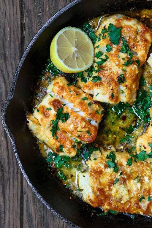 Baked Cod with Garlic and Lemon