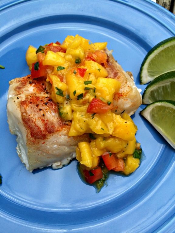 Baked Cod with Mango Salsa