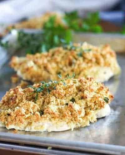 Baked Dijon Mustard and Parmesan Crusted Chicken