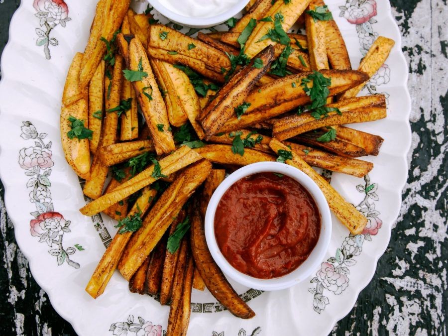 Baked Green Plantain Fries