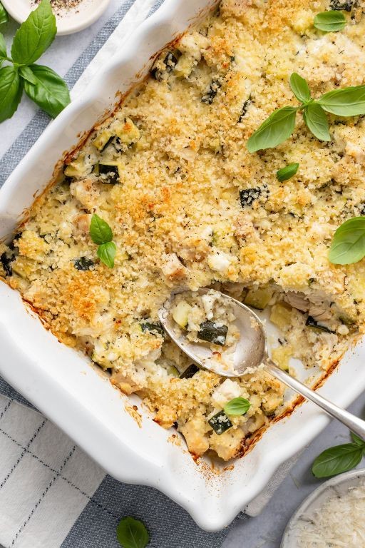Baked Parmesan Chicken and Zucchini Casserole