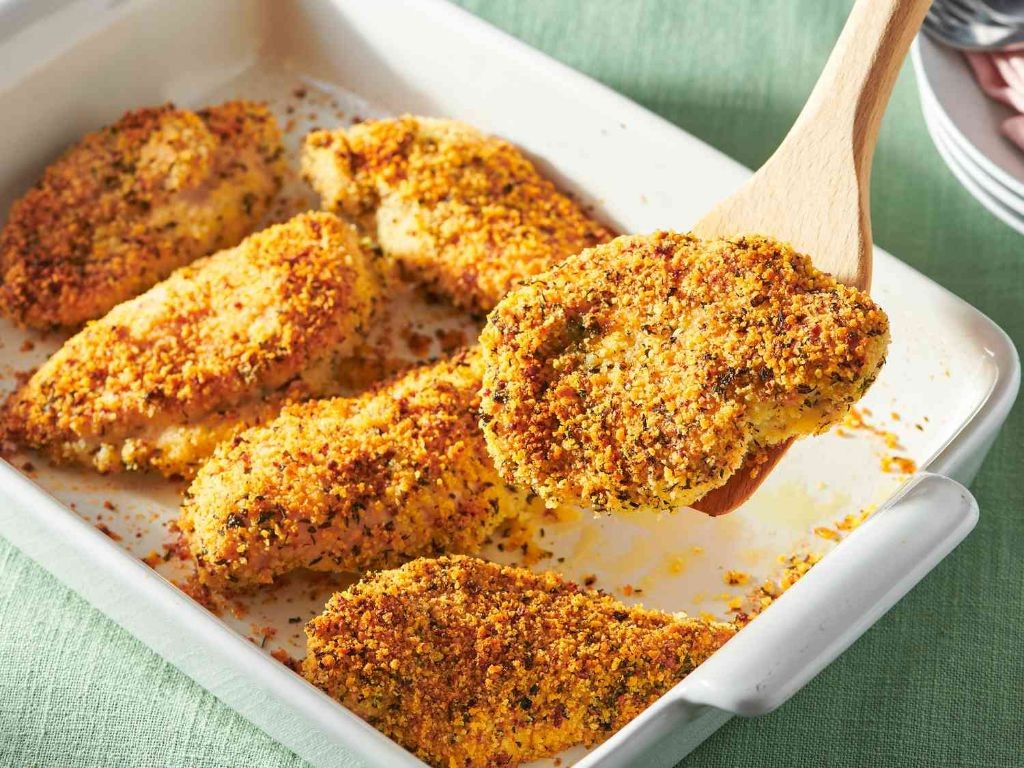 Baked Parmesan Crusted Chicken Cutlets