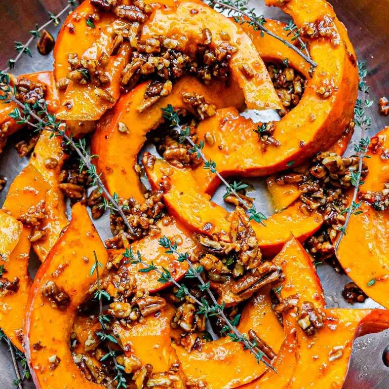 Baked Red Kuri Squash with Parmesan and Herbs