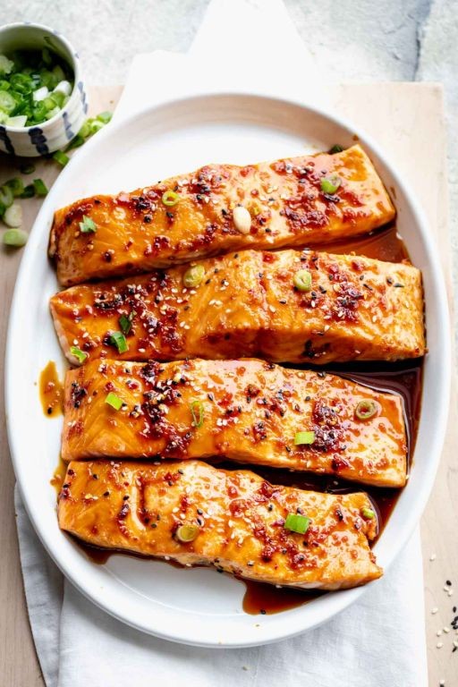 Baked Salmon Moose with Maple Glaze