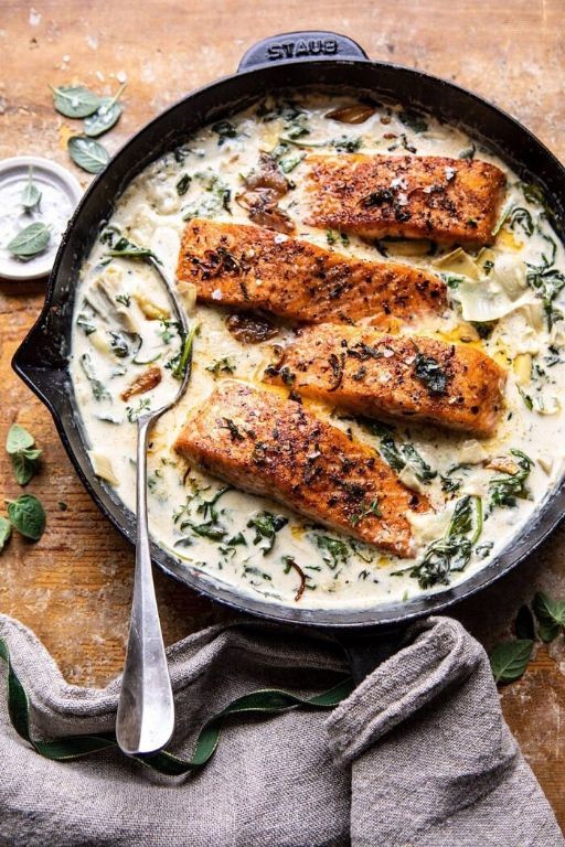 Baked Salmon and Artichoke Dip