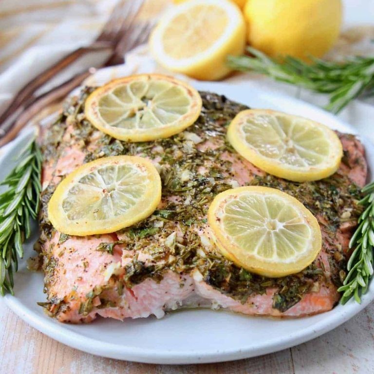 Baked Salmon with Lemon and Herbs