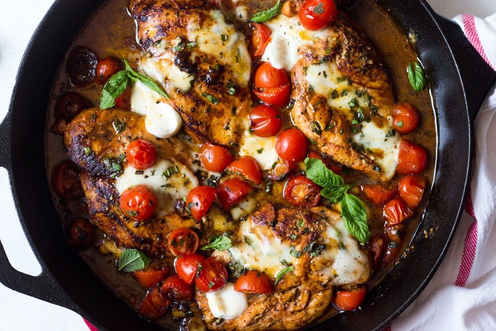 Balsamic Chicken Scarpariello with Cherry Tomatoes