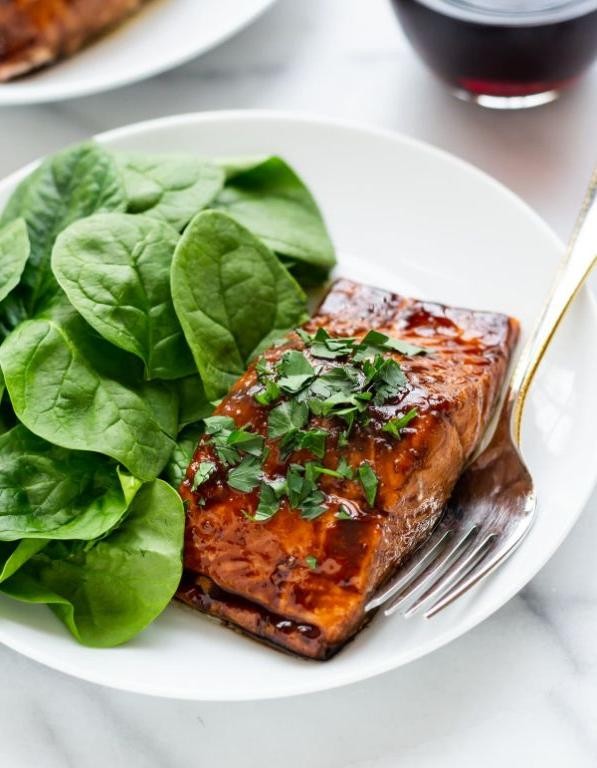 Balsamic Glazed Baked Salmon