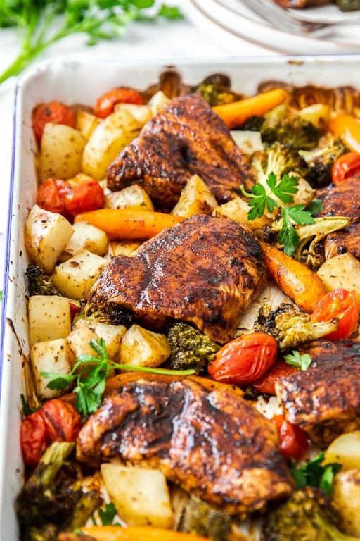 Balsamic Glazed Chicken Breast with Roasted Vegetables