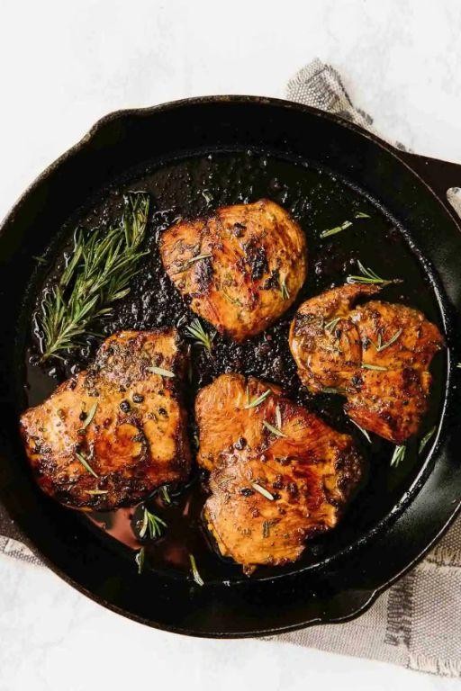Balsamic Glazed Chicken Thighs with Rosemary