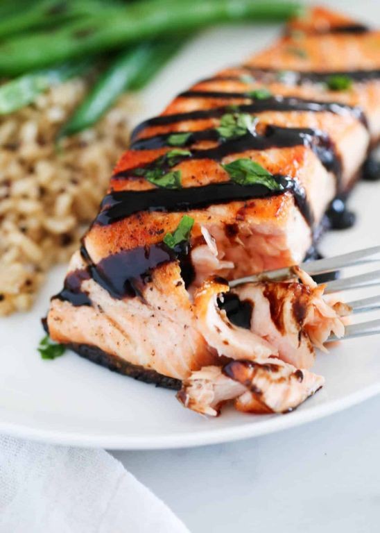 Balsamic Glazed Crispy Salmon