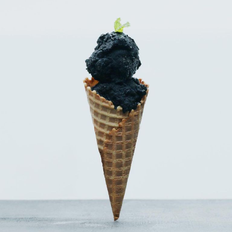 Bamboo Charcoal Ice Cream