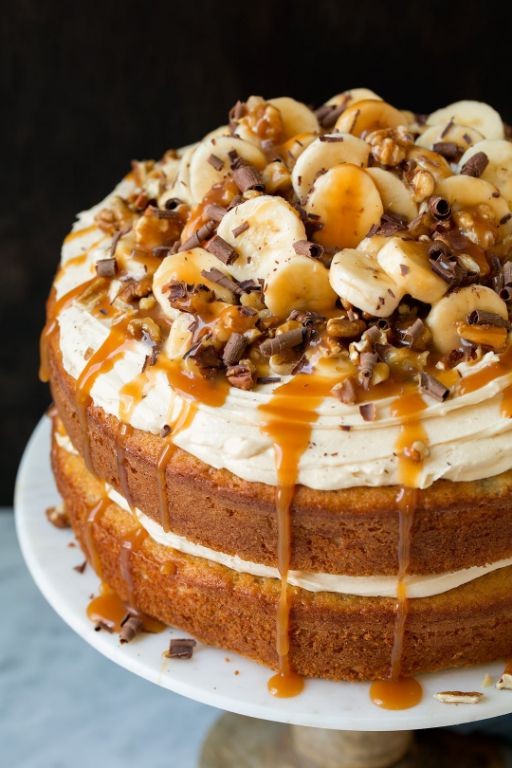 Banana Chantilly Cake with Salted Caramel