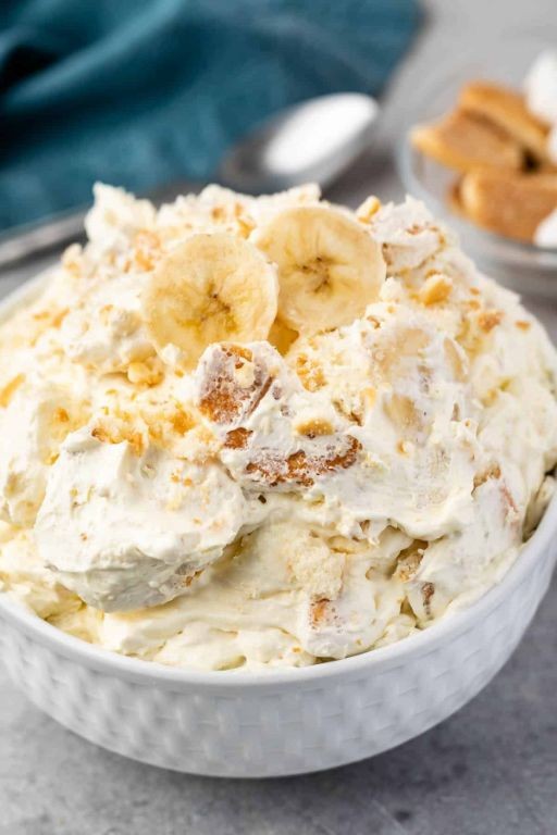 Banana Fluff Salad with Walnuts