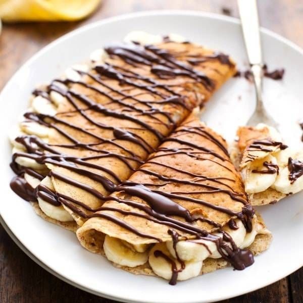 Banana Protein Crepes with Honey Drizzle