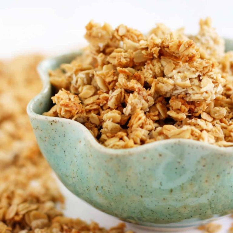 Banana Protein Granola with Coconut Flakes