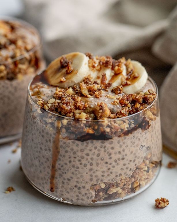 Banana Protein Pudding with Chia Seeds