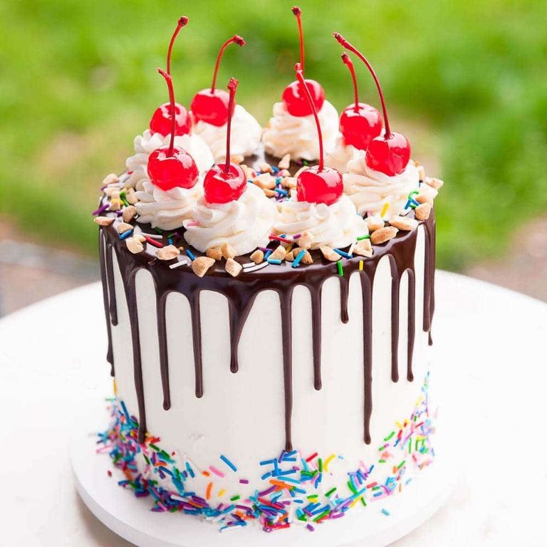 Banana Split Layered Cake