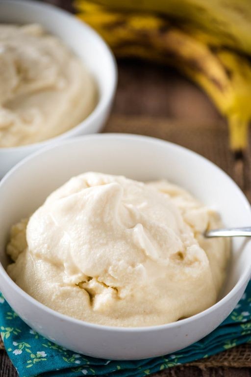 Banana condensed milk ice cream