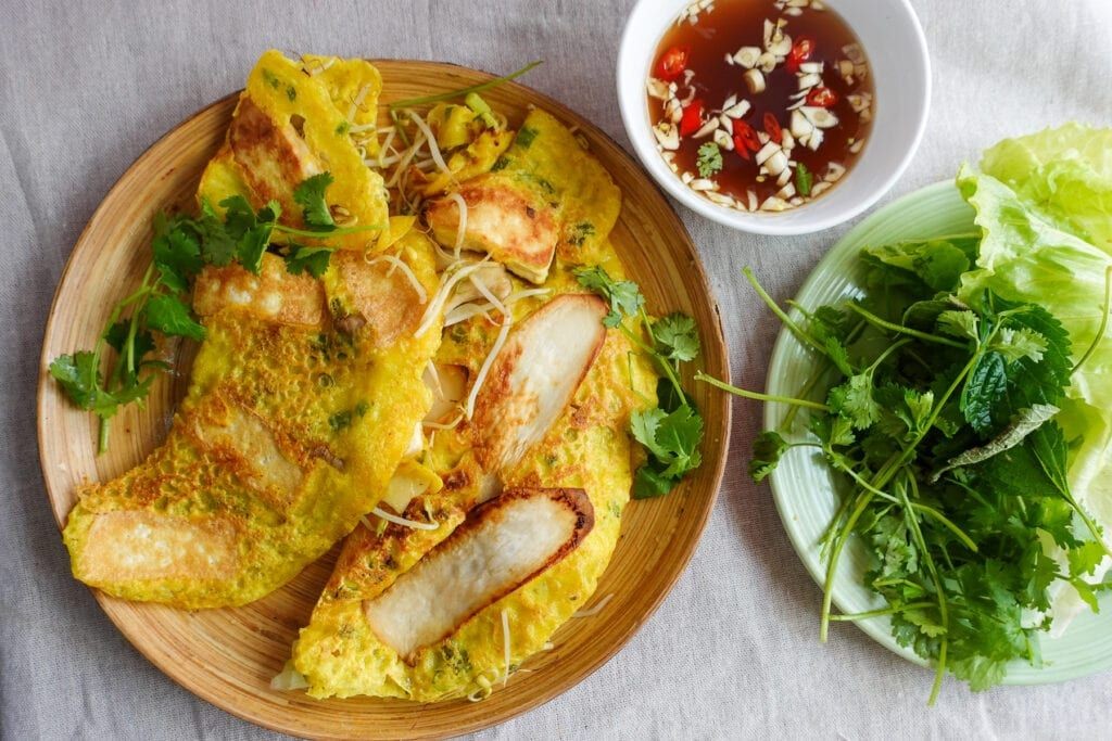Banh Xeo Chay (Vegetarian Vietnamese Crispy Pancake)