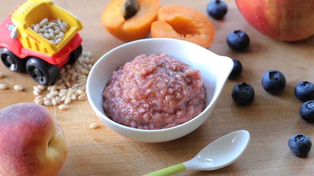 Barley Cereal with Peach Puree