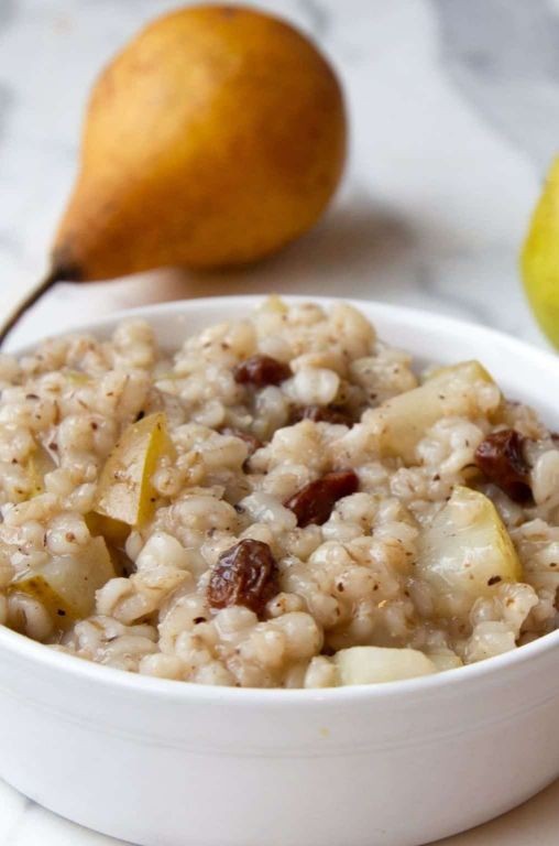 Barley Cereal with Pear Sauce