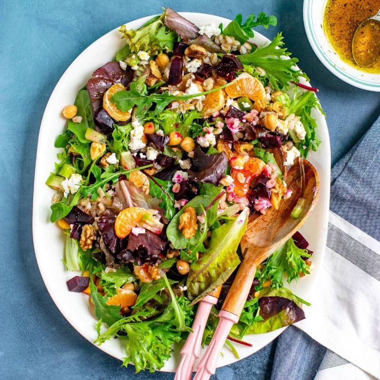 Barley Salad with Roasted Beets and Goat Cheese